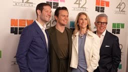 Henry Tisch, Jonathan Groff, Fiona Rudin, and Russell Granet attend...