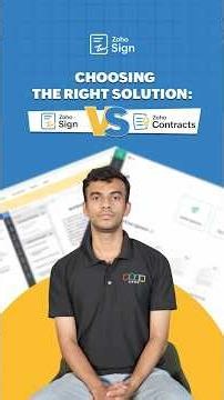 Choosing the right solution: Zoho Sign vs. Zoho Contracts