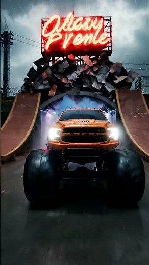 INSANE Monster Truck Mega Ramp Jump & Flip! 🚜🔥