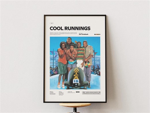 Cool Runnings Poster, Jamaica Bobsleigh Team Poster, Jon Turteltaub Film Cool Runnings Print, Movie Wall Decor Idea, Gift Film Wall Art - Etsy