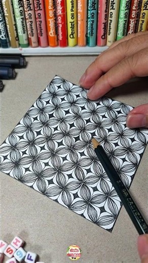 How to draw leaf combination line art pattern #art #drawing #zenpatterns #zentangle #tutorial