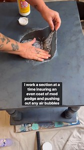 17K views · 119 reactions | Learn top tips for decoupage on furniture from Megan Salvage Made Chic as she transforms this little old table in to stunning work of art! 曆 Dainty and The Queen "Hand Drawn Butterfly" Rice paper in A3 by Decoupage Queen | Decoupage Queen | Facebook