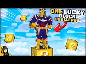 Surviving on ONE Lucky BLOCK with My Hero Academia Mod?!? | Minecraft