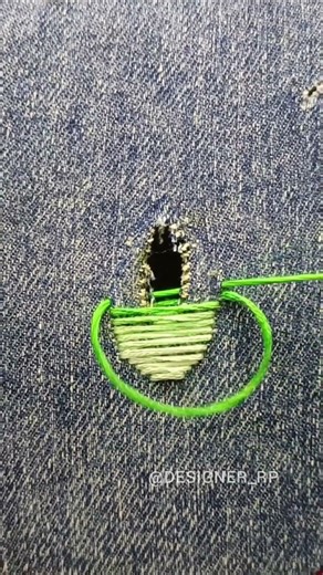 how to sew a hole in jeans 👖
