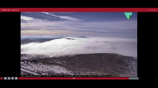 1.2K views · 35 reactions | We thought we never see sunshine today here in Elko, but the sun has finally gotten through the fog. Satellite imagery is still showing fog/low-level clouds in the area and is dissipating. Below is a video of BLM's camera on top of Lamoille Mountain (in between Elko and Spring Creek). Looks like an ocean in the sky. | US National Weather Service Elko NV | Facebook