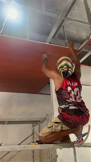 Pvc ceiling installation #interiordesign #apartment