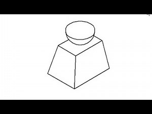Hemisphere Placed on Frustum of a Rectangular Pyramid | Isometric Projection | CAED | Drawing