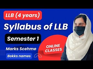 Syllabus of LLB (4 years)||Marks Scehme||Paper pattern||LLB part 1 semester system