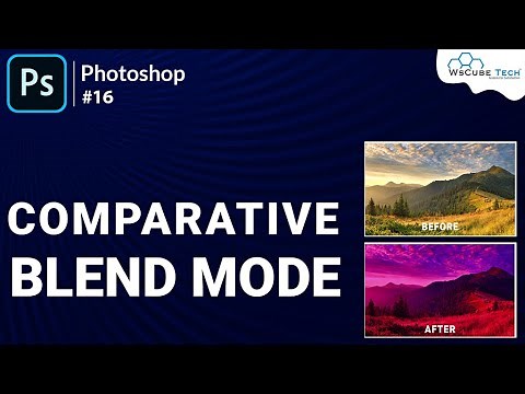 How to use Blend Comparative Mode in Photoshop - Photoshop Blend Comparative Effect Tutorial