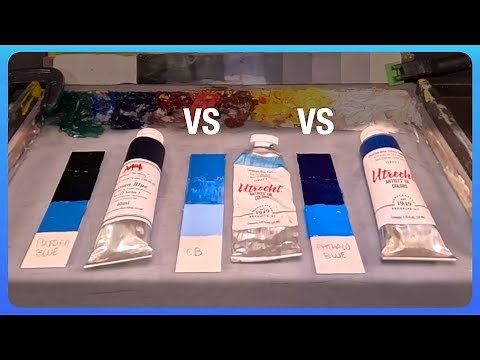 Prussian Blue VS Phthalo Blue VS Cerulean Blue - Blue Green Shade