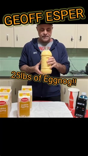 Huge Eggnog Chug Challenge!