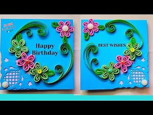 DIY GREETING CARDS|QUILLED FLOWER GREETING CARDS|BASTELN MIT EINFACH GESTREFEN BUNTES PAPIER|