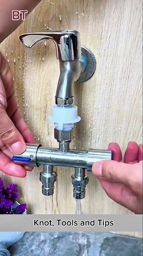 2-Way Water Hose Splitter: Fast Install, Super Convenient.