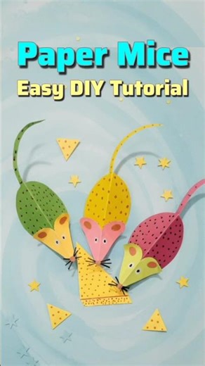 Easy Paper Mouse Craft 🐭 Simple DIY for Kids & School Projects | #Shorts #shortvideo #shortsfeed