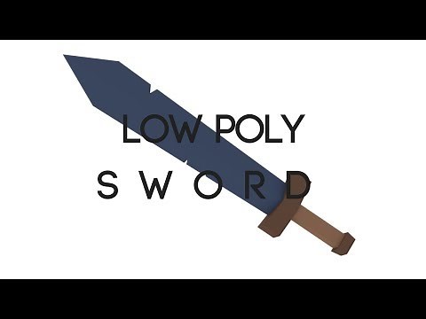 How to make a sword in blender - low poly tutorial