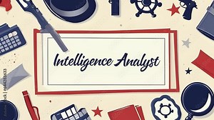 Intelligence Analyst Text Animation. Great for Intelligence Analyst Appreciation Day Celebrations, for banner, social media feed wallpaper stories