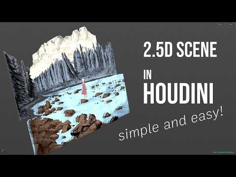 Create 2.5D Scene in Houdini - Simple and Easy Guide