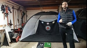 Golf Net, Golf Hitting Aids Nets for Backyard Driving Chipping with 12 Golf Tees, Target Cloth, Golf Ground Pile, Carry Bag, 6 Golf Balls, Backyard Indoor Outdoor