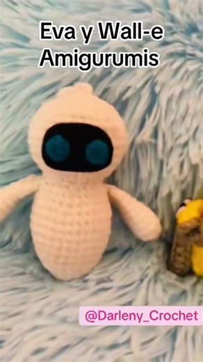 Eva y Wall-e Amigurumis