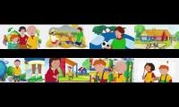 Mix of 8 videos from youtube : Caillou Season 5 (8 episodes at once)