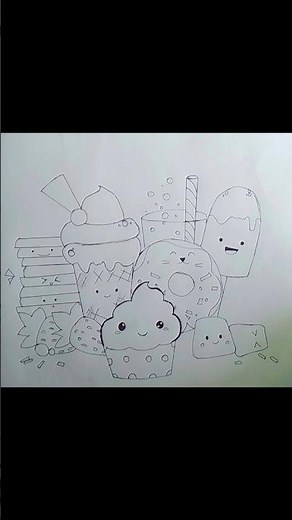 how to make cute drawing of junk food