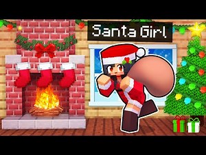 Saving Christmas as SANTA GIRL in Minecraft!