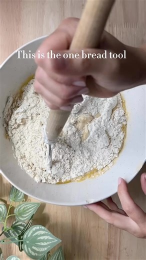 Comment LINK for one of my favorite, inexpensive, yet super useful bread-making tools! These dough whisks are so great and I keep two in my kitchen at all times. I use them to mix up everything but they are especially helpful with sourdough breads. #kitchentools #doughwhisk | Generation Acres Farm