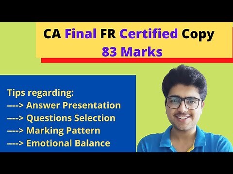 CA Final FR Certified Copy | 83 Marks | Nov 2020