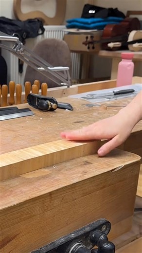 I would say the plane is my favorite tool. #plane #tool #violin #luthier #violinmaker #workshop #wood | Jessica.violins