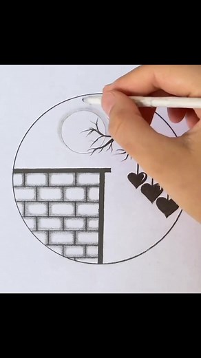 Easy Circle Scenery Drawing Tutorial