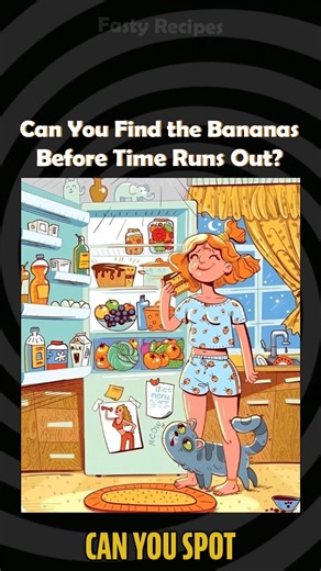 52K views · 794 reactions | Only eagle-eyed people can find the hidden bananas in this picture… and you’ve got just 8 seconds! ⏱️ But somewhere in this kitchen… there’s a bunch of secret bananas hiding in plain sight!  | Fasty Recipes | Facebook