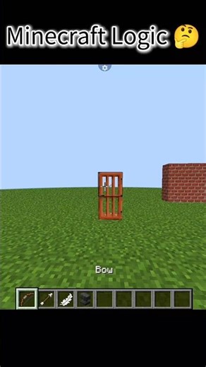 Minecraft Logic 🤔 #Minecraft #Shorts #Glich