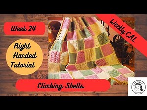 Climbing Shells | CROCHET ~ Right Handed ~ WEEK 24 #heirloomafghancal #tutorial #crochet