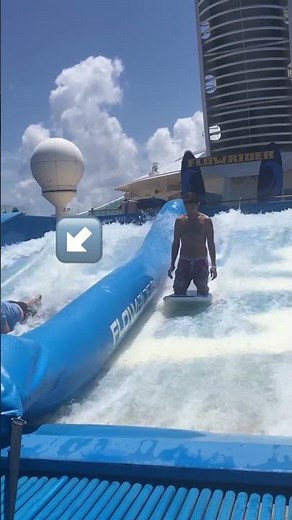 Flowrider Royal Caribbean. Surf simulator on board of cruise ship.