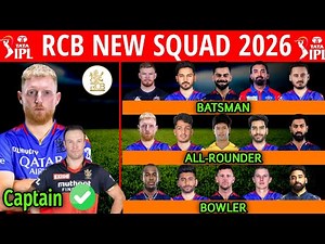 IPL 2026 | Royal Challengers Bengaluru New Full Squad | RCB Full Squad 2026 | RCB Team Squad 2026