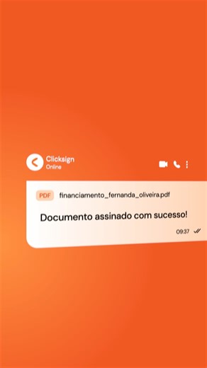 Clicksign on Instagram: "Fintech, conheça a Assinatura via WhatsApp. Todos processos que antes envolviam e-mails, links externos e horas de espera agora podem ser concluídos em minutos, direto no chat. Com a Clicksign, o signatário recebe, revisa e assina 100% WhatsApp, com validade jurídica e toda a segurança e autenticação necessária. Sua empresa ganha agilidade em processos e seus clientes fecham negócios mais rápido. Bem-vindo à Nova Era da Assinatura. Experimente agora a funcionalidade."