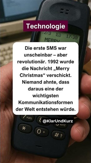 Die erste SMS der Geschichte. #technologie