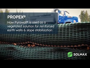 How PROPEX Pyrawall is used as a vegetated solution for reinforced earth walls & slope stabilization