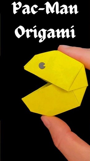 Origami Pac-Man. How To Make Paper PacMan Game. Origami Game Toy. #origami #pacmangame #origamitoys