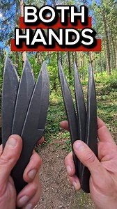 403K views · 4.1K reactions | 6 knives in to the small target using both hands Simple drill that will help you learn accuracy even with your non dominant hand  | Adam Čeladín | Facebook