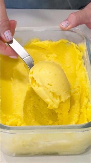 Easy Mango Ice Cream. 4 ingredients 🥭🥭 #youtubeshorts #recipes #mangovicecream