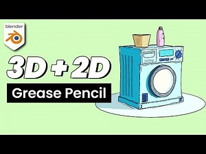 Stylized 3D + 2D Model with Blender Grease Pencil | Beginner Tutorial | グリースペンシルの使い方