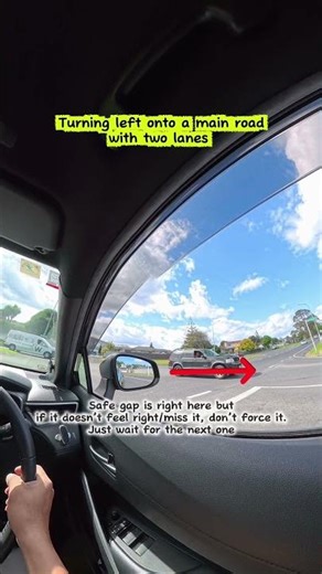 Turning left onto a main road with two lanes #turnleft #mainroad #busy #intersection #education