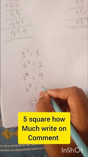 5 square how much write on comment #maths