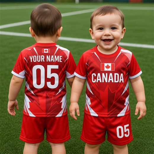 Personalized Canada Soccer Jersey for Kids, Custom Name Number Football Shirt - Etsy