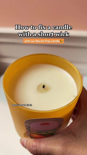 cut your wick too short? don’t worry, it’s fixable! 😉 #candlecare #waxscraping #candletok #satisfying #lifehack #hacks #tipsandtricks #bestcandles #candle