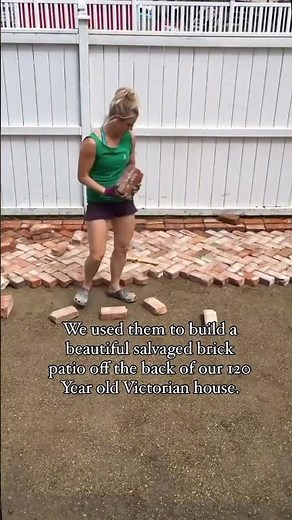 DIY Brick Patio #patio