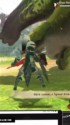 Nargacuga (Green) thinks he's so funny 😒