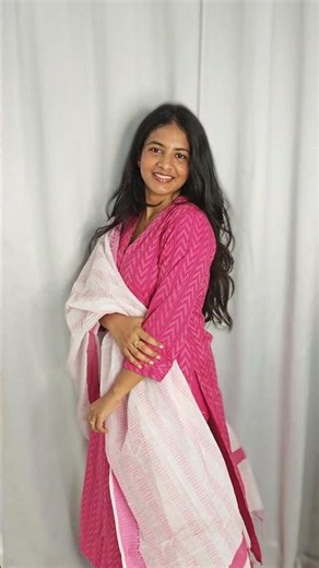 kurta set for college/office 💫❤️#mytra#kurtaset#collegelook#officewear#women#styling#cotton#trending