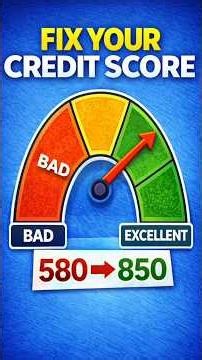 Fix Your Credit Score in 5 Steps (580 to 850)